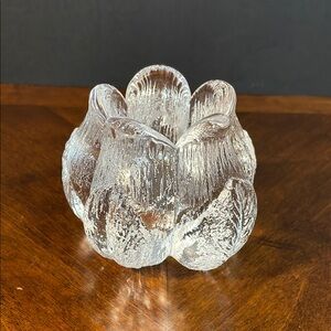 Vintage KOSTA BODA Crystal ROSEBUD Rosenknopp Mats JonassArt Glass Candle Holder